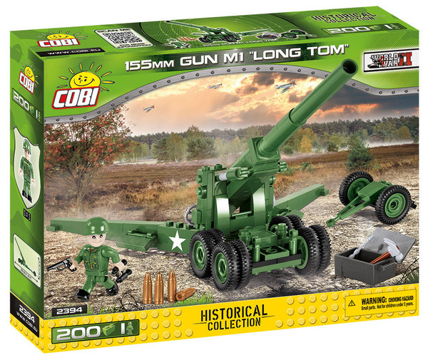 Cobi 2394 155mm Gun M1 Long Tom Bausatz 200 Teile / 1 Figur