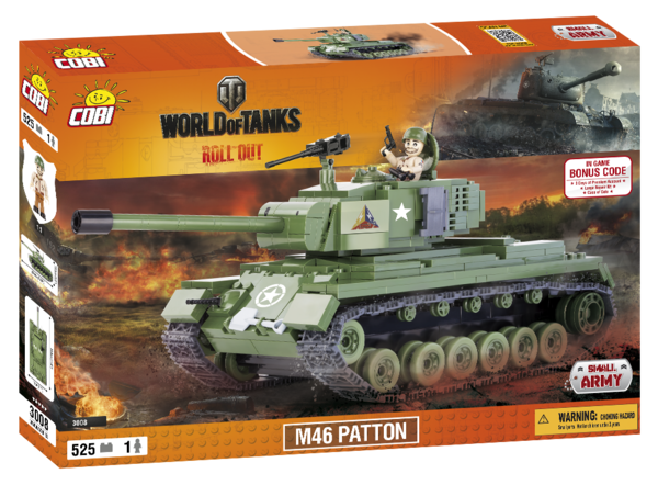 Cobi 3008 WOT M46 Patton Bausatz 525 Teile / 1 Figur