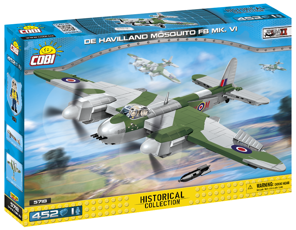 1 Figur Cobi 5718 DE Havilland Mosquito FB MK VI Bausatz 452 Teile 