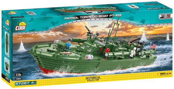 Cobi 4825 Patrol Torpedo Boat PT-109 Bausatz 3726 Teile / 4 Figuren
