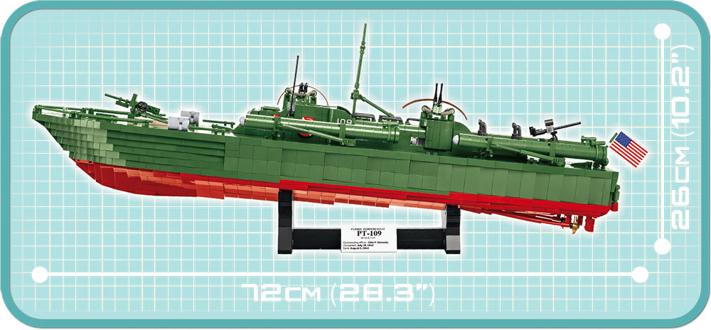 4 Figuren COBI 4825 Patrol Torpedo Boat PT-109 Bausatz 3726 Teile 