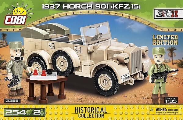 Cobi 2255 1937 Horch 901 (KFZ.15) Limited Edition Bausatz 254 Teile / 2 Figuren