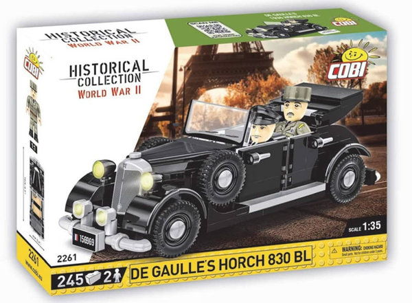 Cobi 2261 De Gaulle`s Horch 830 BL Bausatz 245 Teile / 2 Figuren