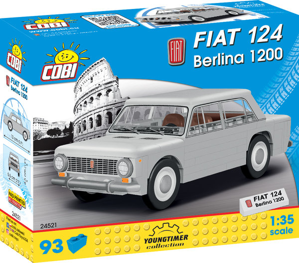 Cobi 24521 Fiat 124 Berlina 1200 Youngtimer Collection Bausatz 93 Teile