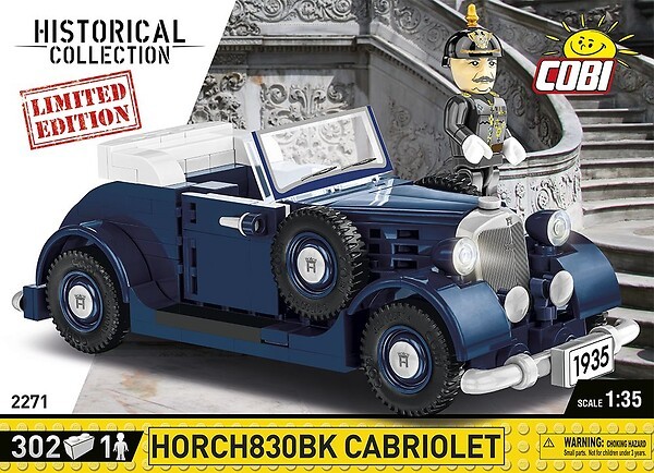 Cobi 2271 Horch 830 BK Cabriolet Limited Edition Bausatz 302 Teile / 1 Figur