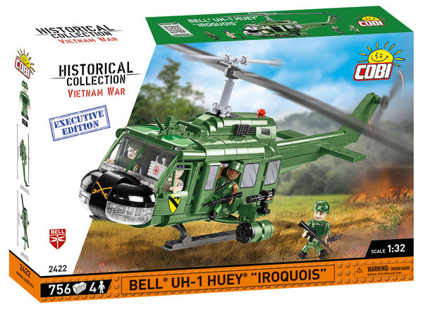 Cobi 2422 Executive Edition Bell® UH-1 Huey® IROQUOIS Vietnam War Bausatz 756 Teile / 4 Figuren