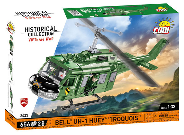 Cobi 2423 Bell® UH-1 Huey® IROQUOIS Bausatz 656 Teile/ 2 Figuren